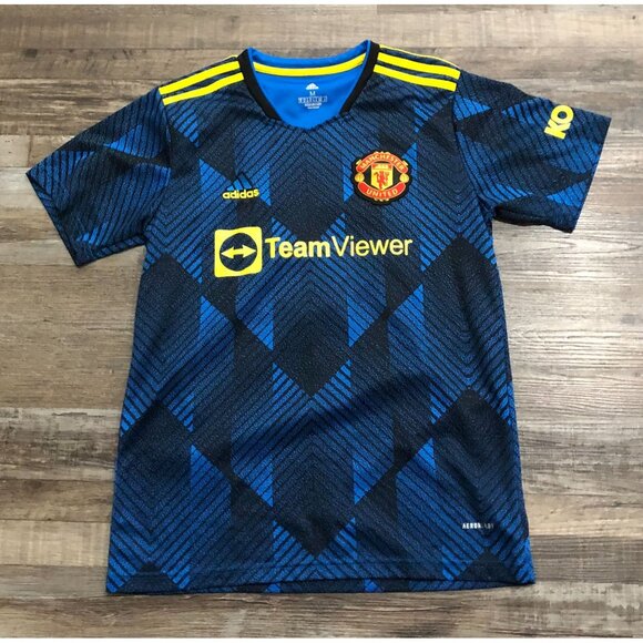 Adidas 2021-22 Manchester United Ronaldo Jersey Mens Medium Blue - Picture 1 of 6